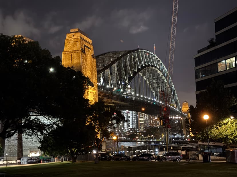 Walking On The Harbour Bridge At Night, Sydney